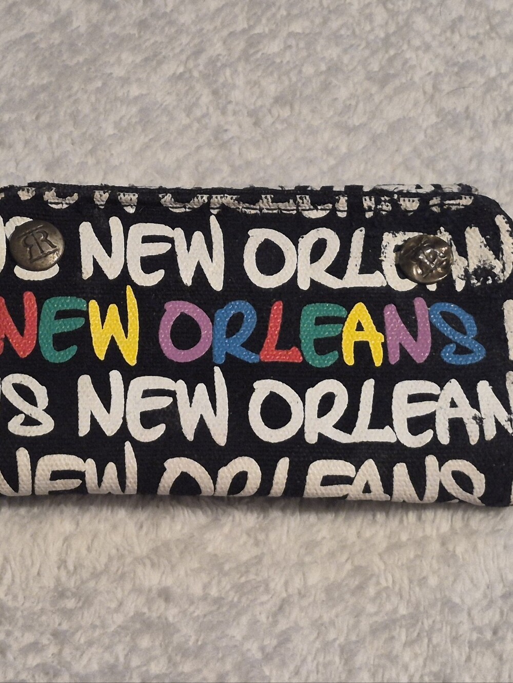 Robin Ruth New Orleans Multicolor Canvas Trifold Wallet